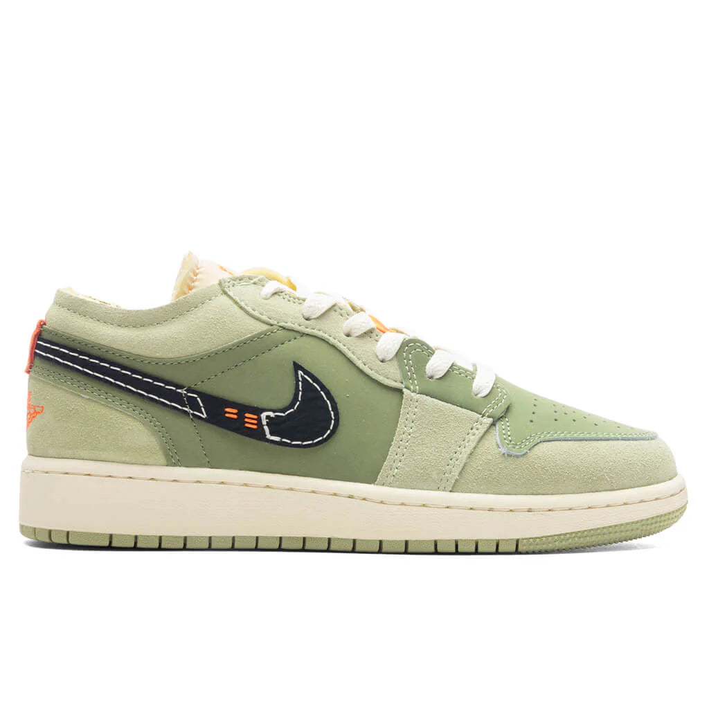 Air Jordan 1 Low GS Sky J Light Olive Black Celadon