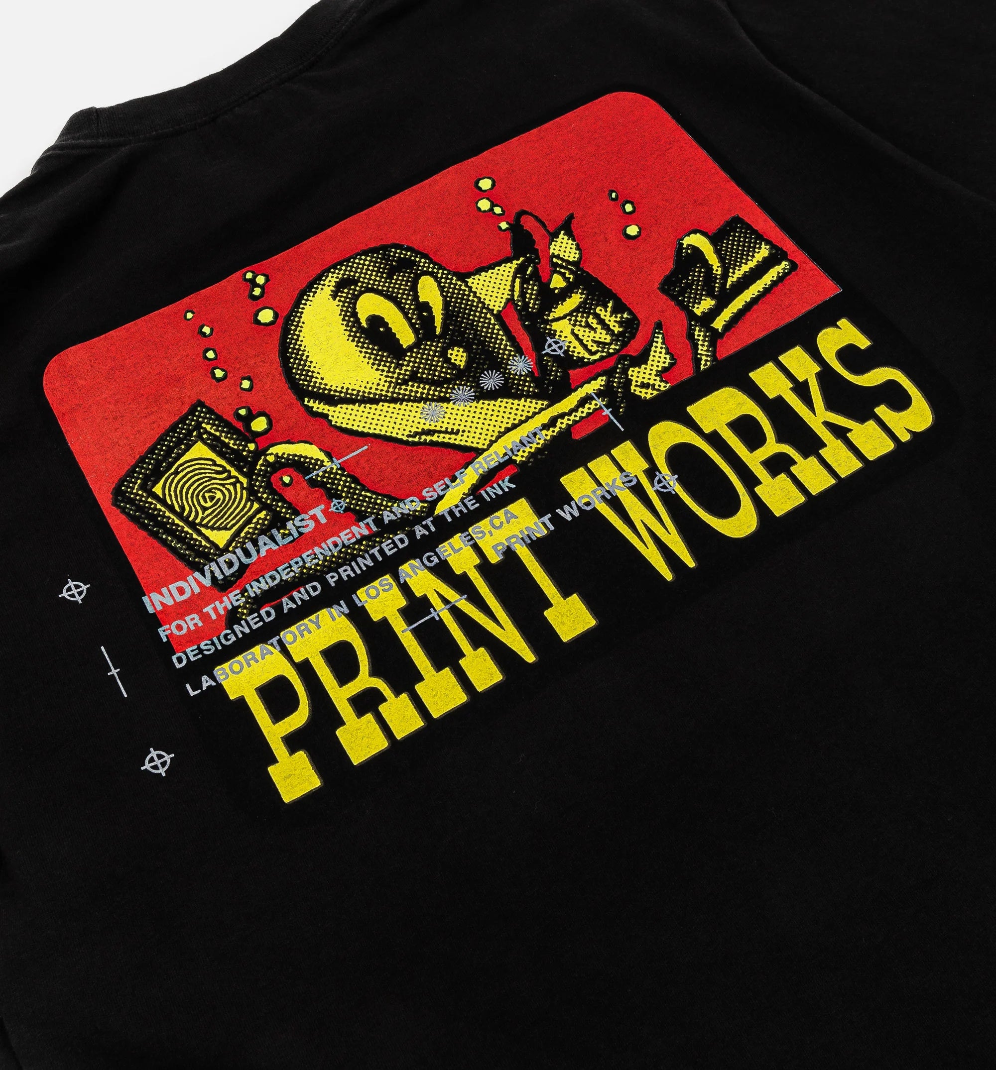 The Works Logo Mens Short Sleeve Shirt Black