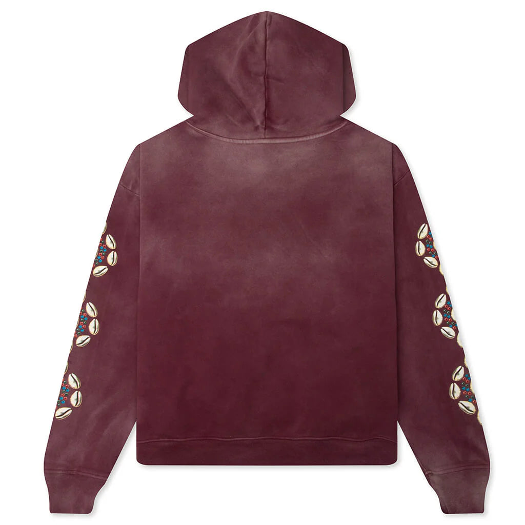 Barriers Cowrie Shell Hoodie Maroon
