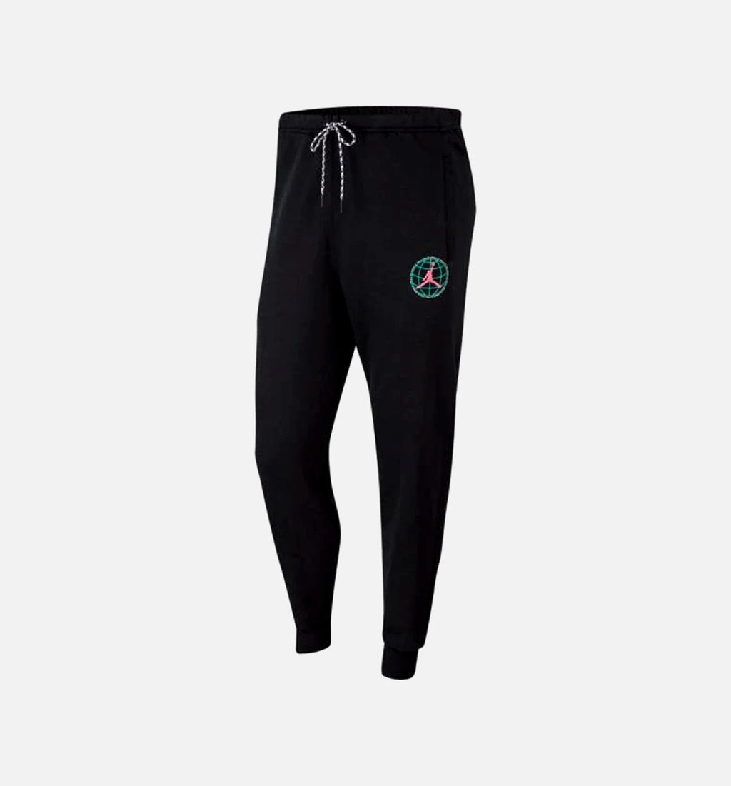 Jordan Winter Utility Mountainside Mens Fleece Pants Black Blue Yellow