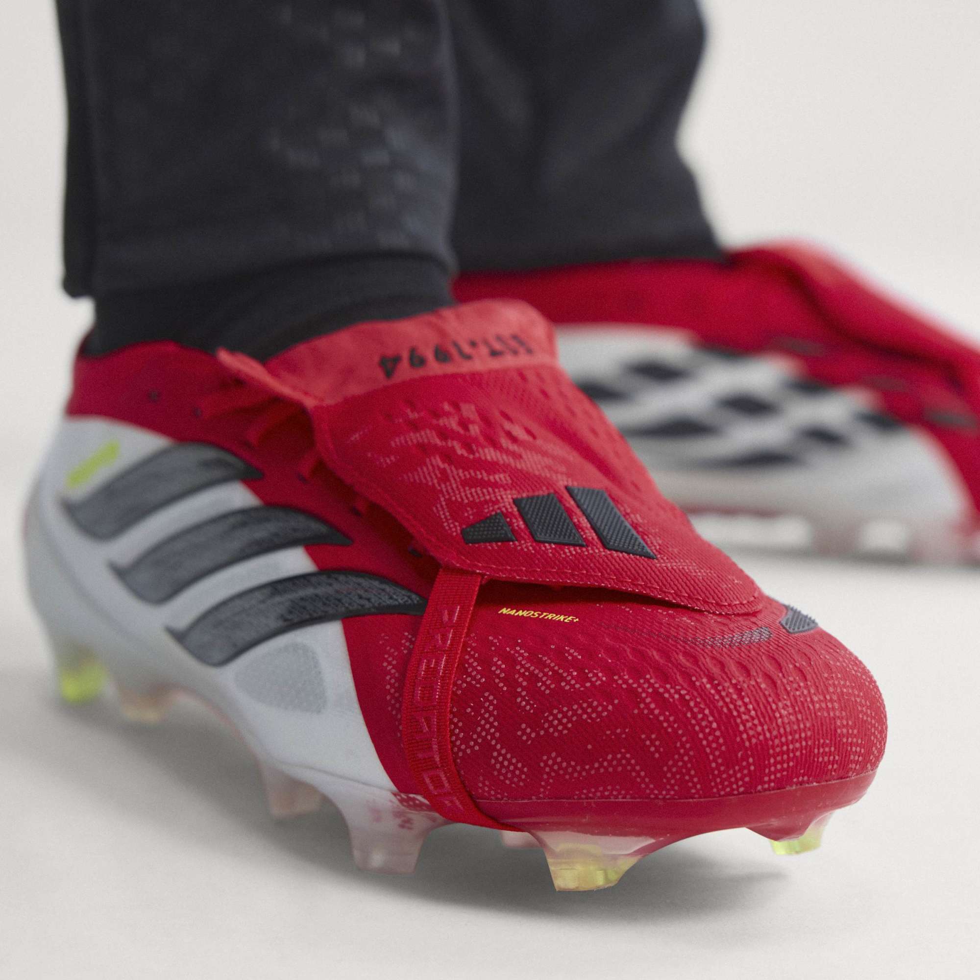 adidas Predator Elite Fold Over Tongue FG Firm Ground Mens Soccer Cleats Lucid Red Black White
