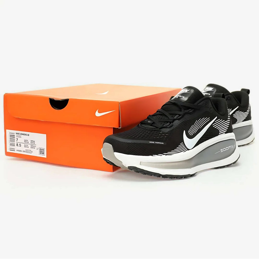 Nike Vomero 18 Preto Branco Cinza