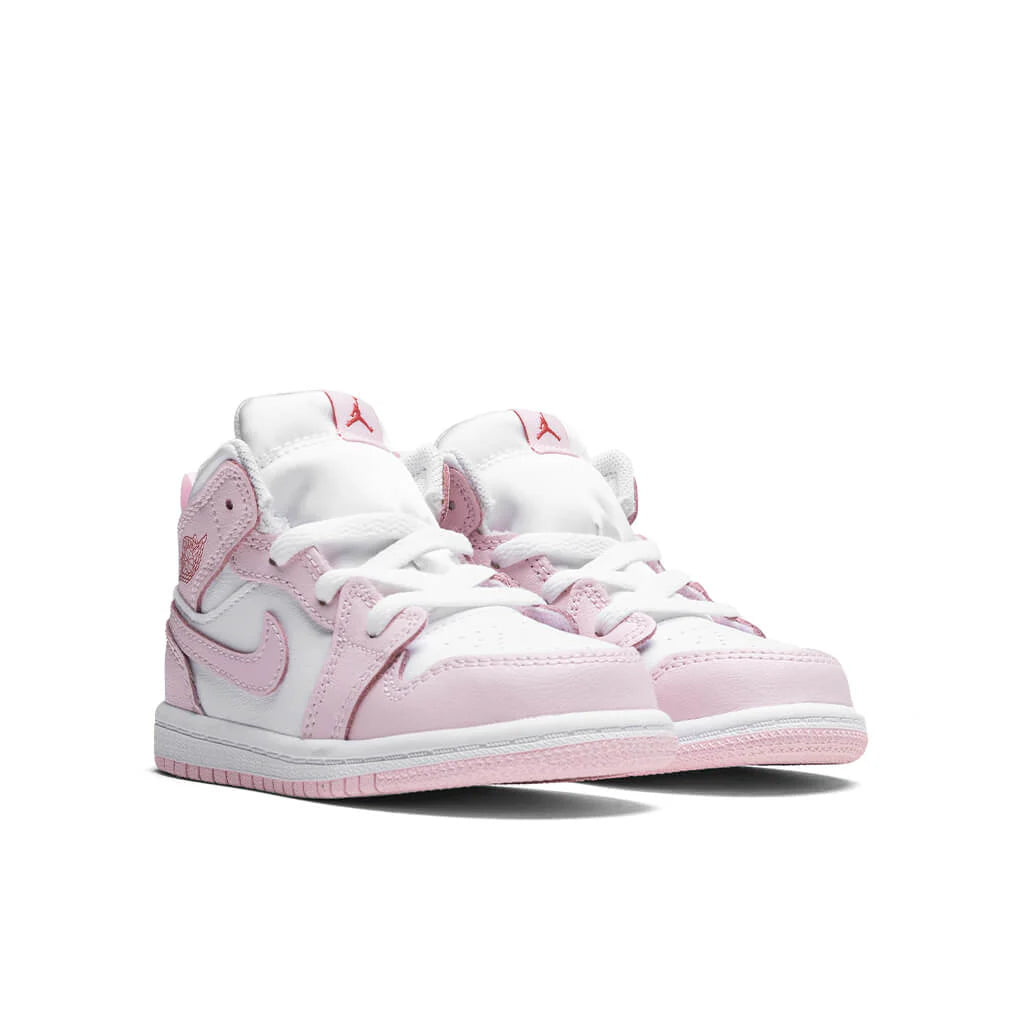 Jordan 1 Mid TD Pink Foam White Fire Red