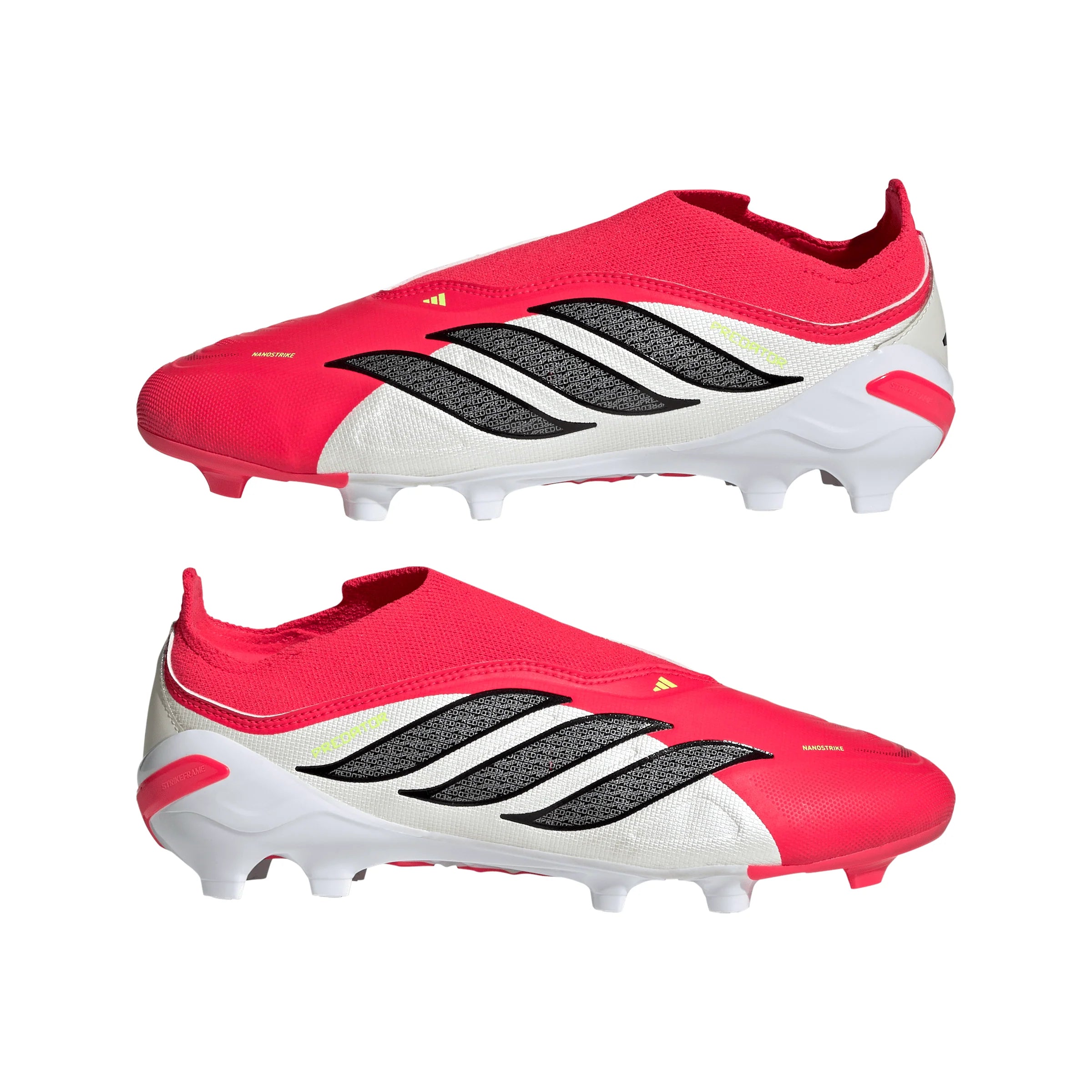 adidas Predator League Laceless FG Firm Ground Youth Soccer Cleats Red Black White