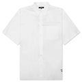 Curved Hem Short Sleeve Shirt White