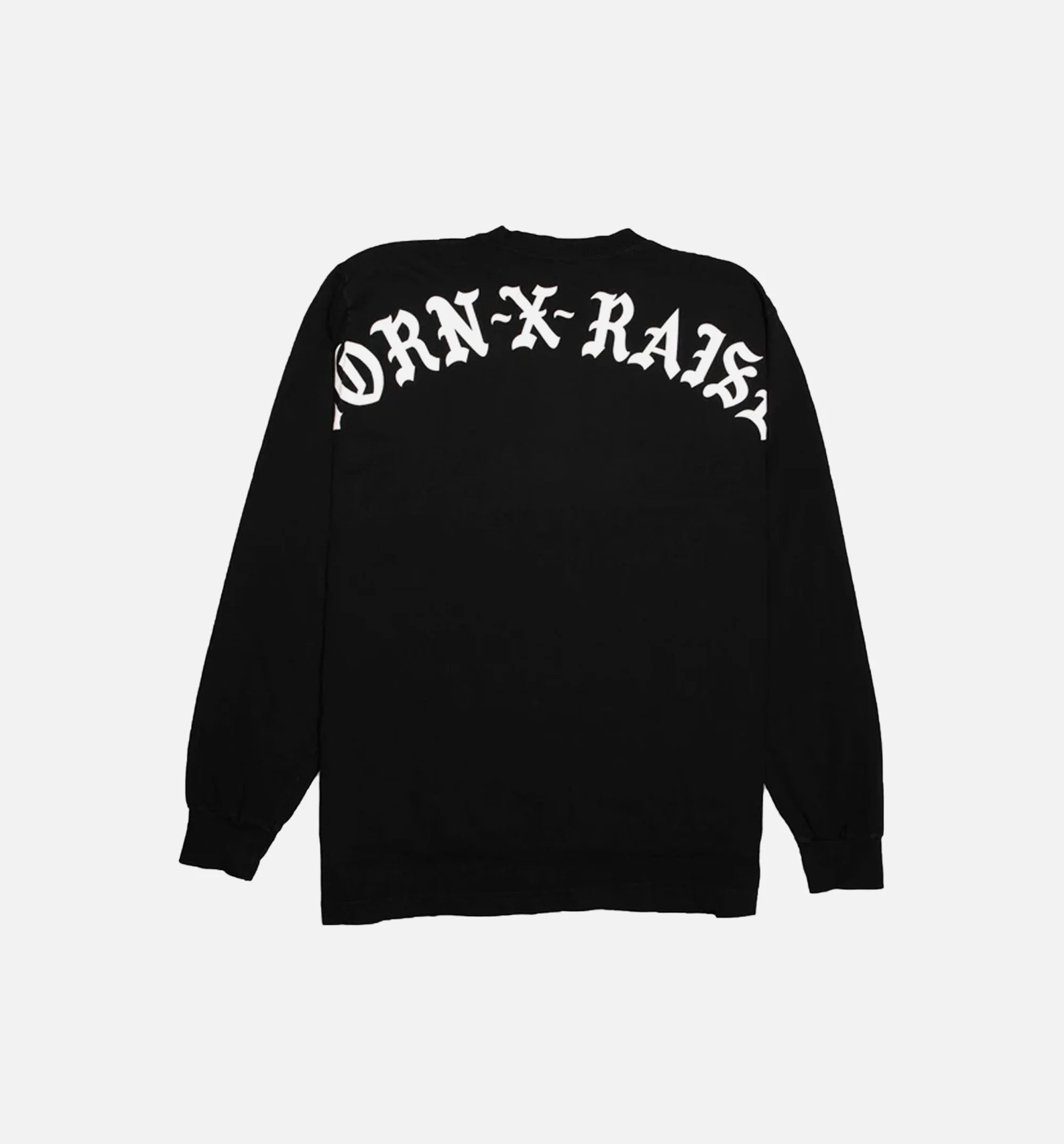 Backside Long Sleeve Mens T Shirt Black