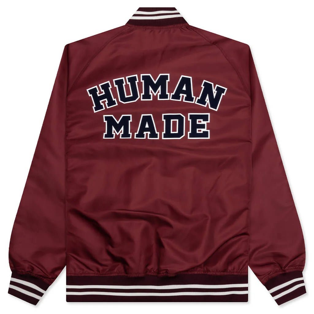 Nylon Stadium Jacket Burgundy