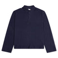 Long Sleeve Knit Polo Navy