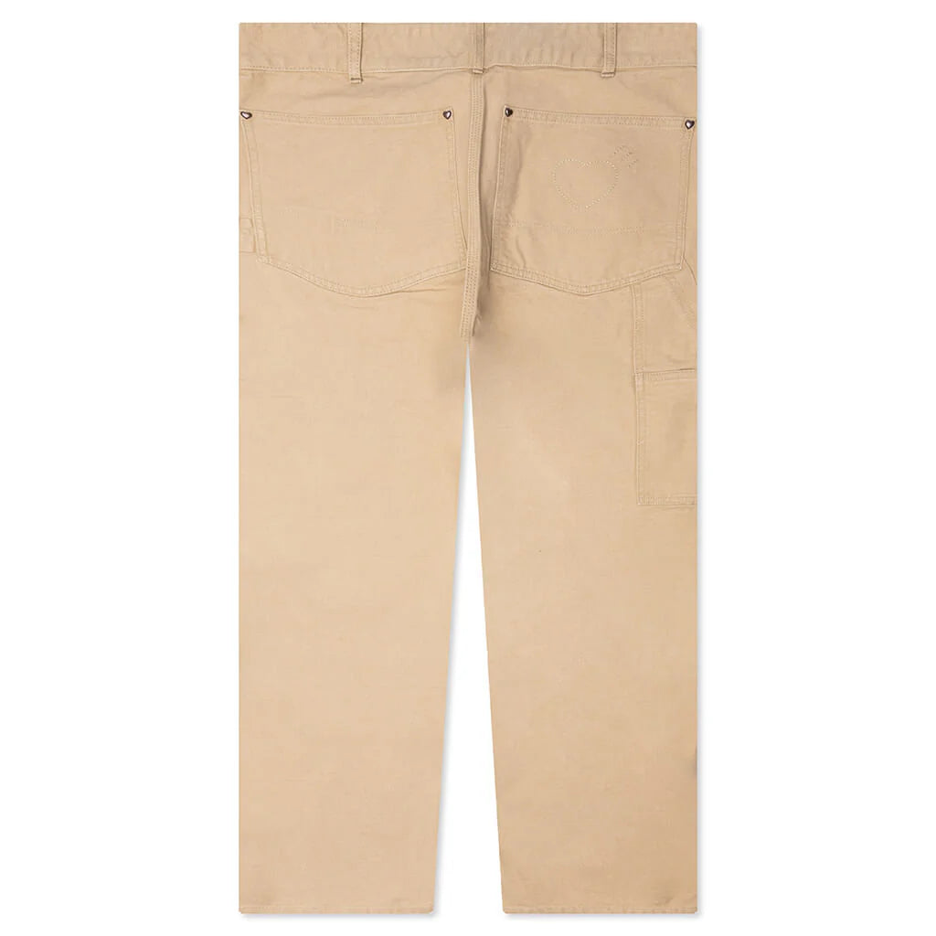 Washed Duck Work Pants Beige