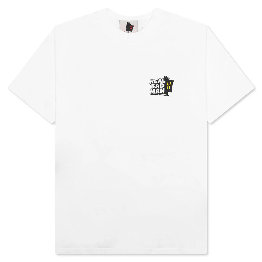 Masked Men S S Tee White