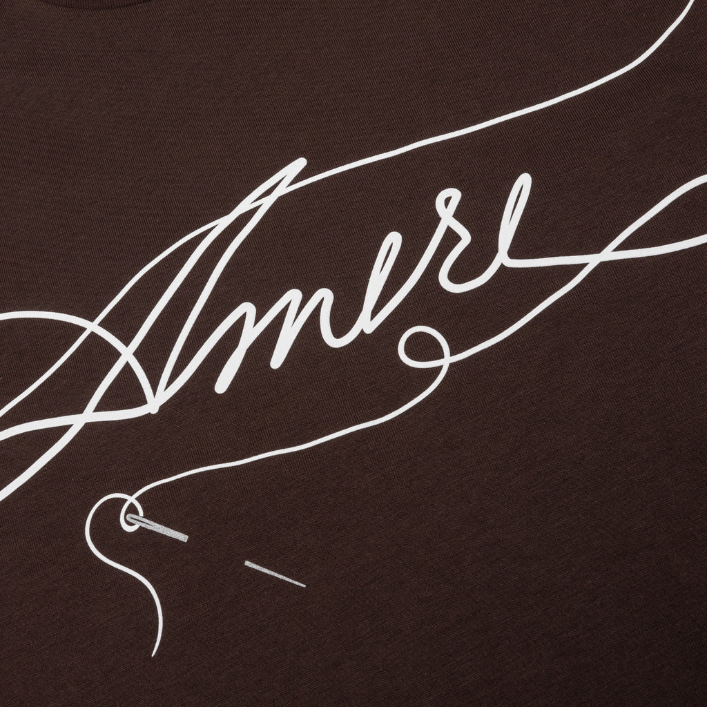 Amiri Stitch Tee Shaved Chocolate