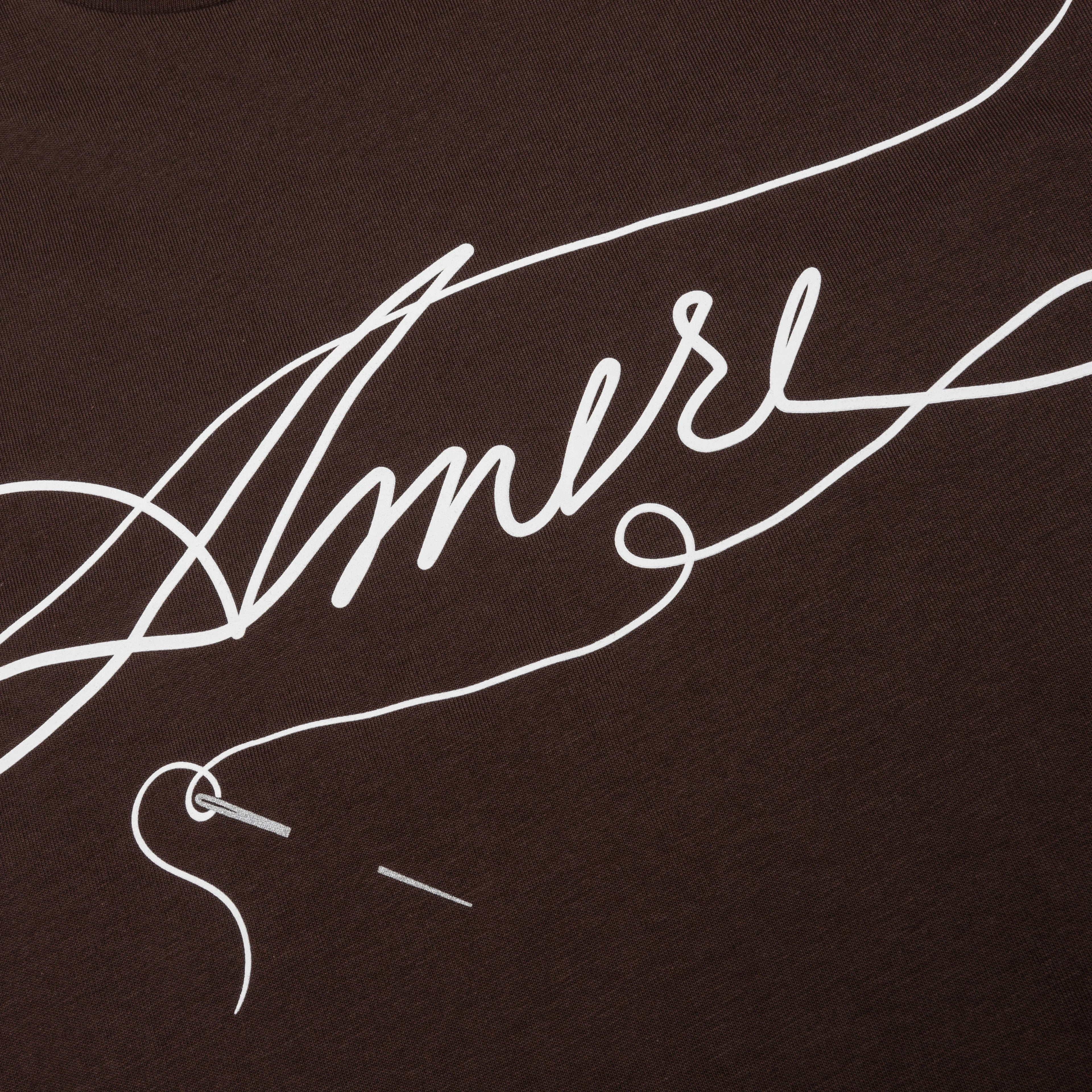 Amiri Stitch Tee Shaved Chocolate