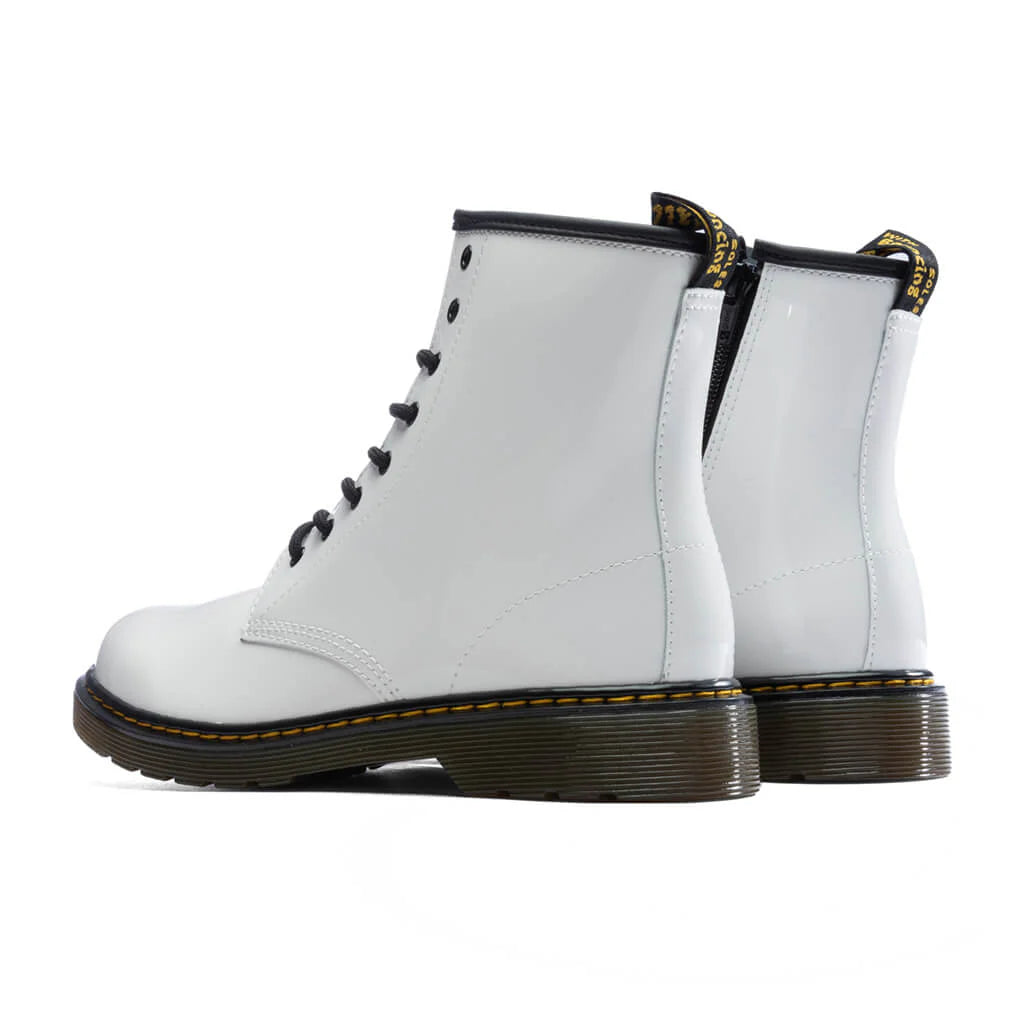 Youth 1460 Patent Leather Boots White Patent Lamper