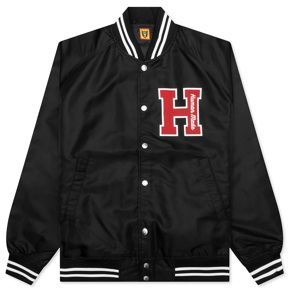 Nylon Stadium Jacket Black