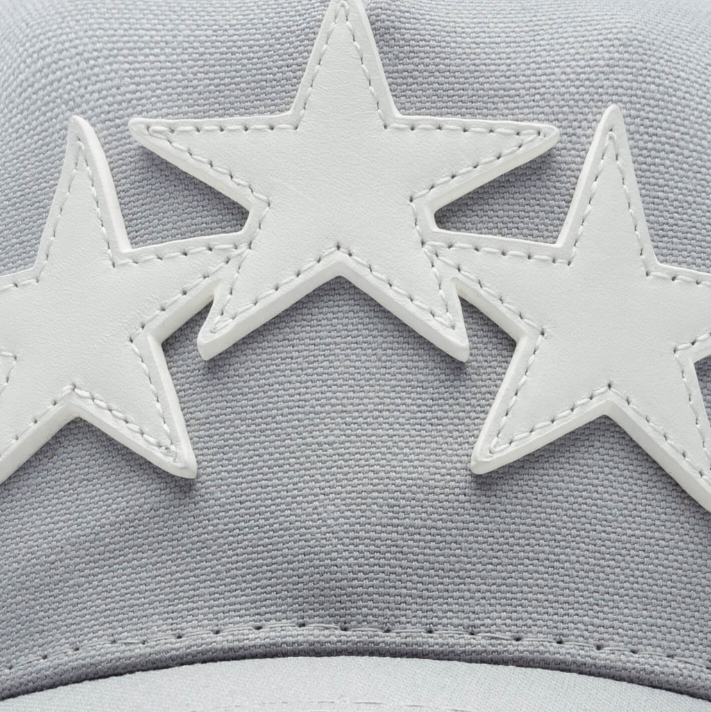 Three Star Trucker Hat Grey