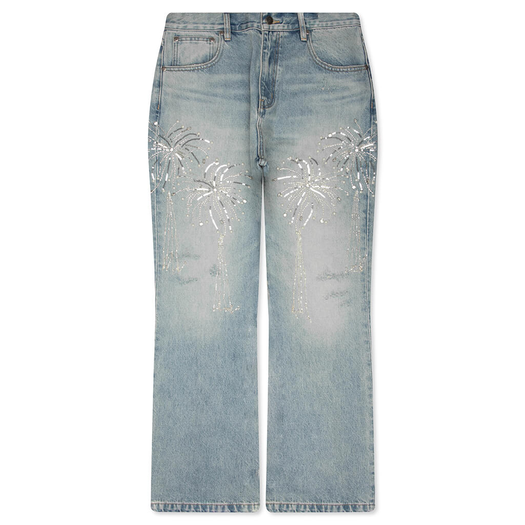 Fireworks Washed Denim Pant Blue