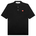 Red Emblem S S Polo Neck Black