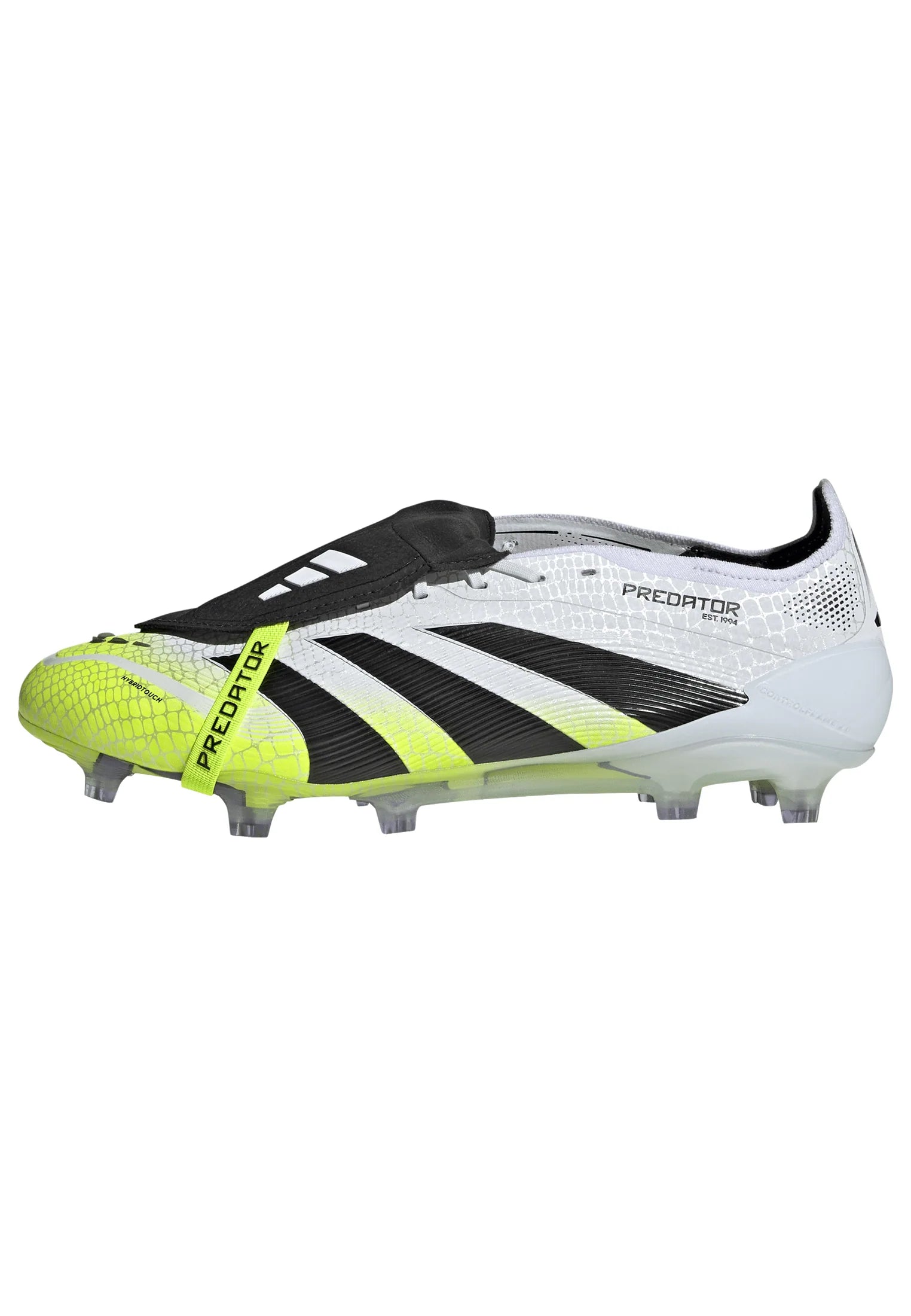 adidas Predator Elite Fold Over Tongue Firm Ground Soccer Cleats Cloud White Black Lucid Lemon