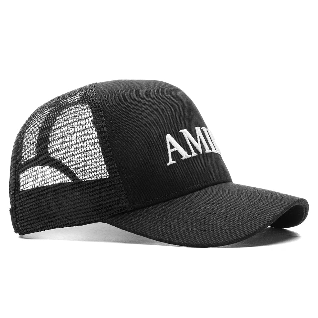 Amiri Core Logo Trucker Hat Black