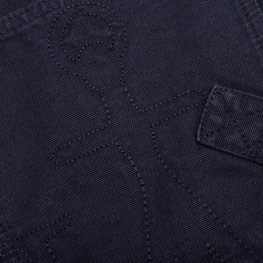 Twisted Cotton Bermuda Shorts Navy