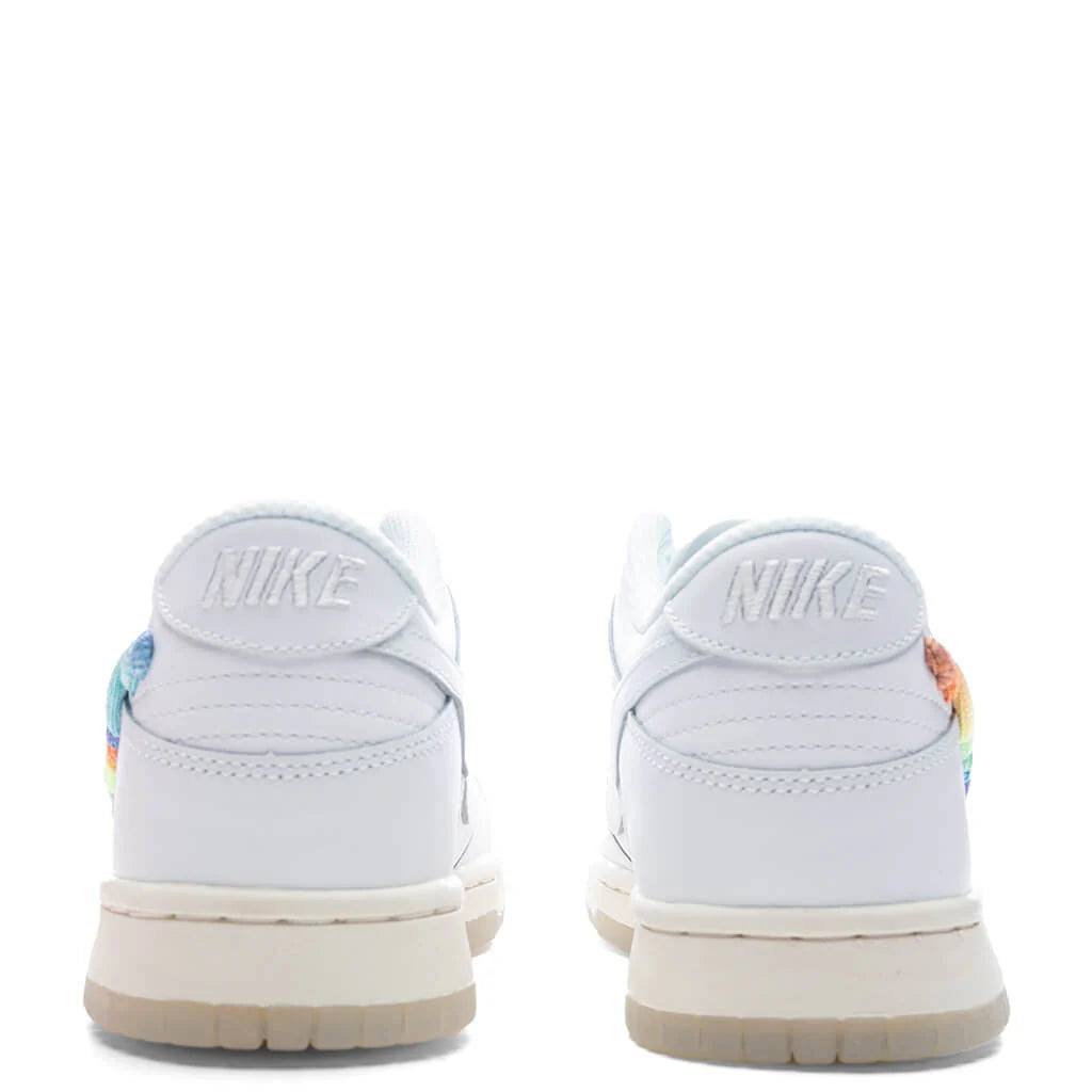 Dunk Low Rainbow Swoosh GS White Multi Terra Blush