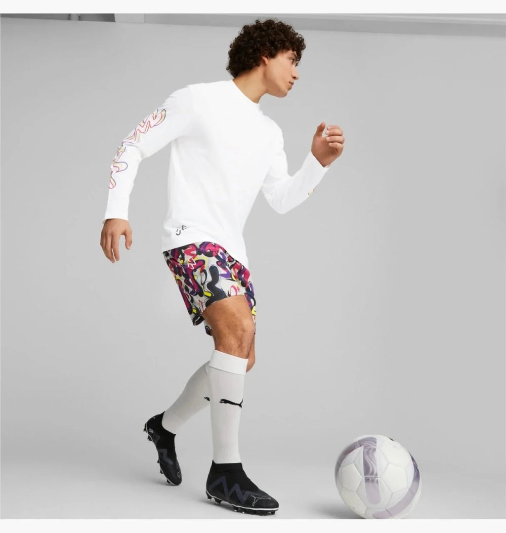 PUMA Neymar JR Creativity Long Sleeve T Shirt White Fluo Yellow Limited Edition