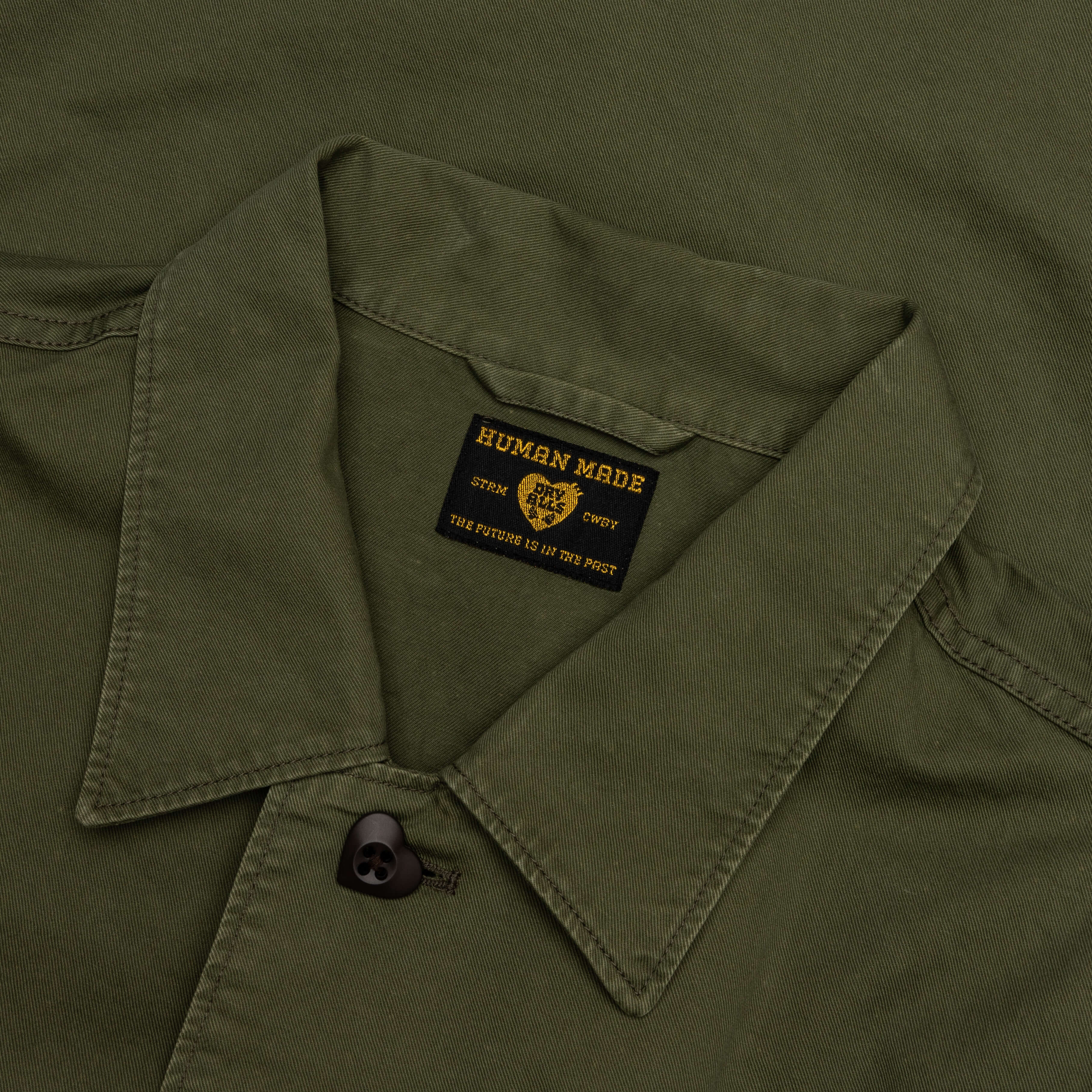 Patched Military Shirt Olive Drab