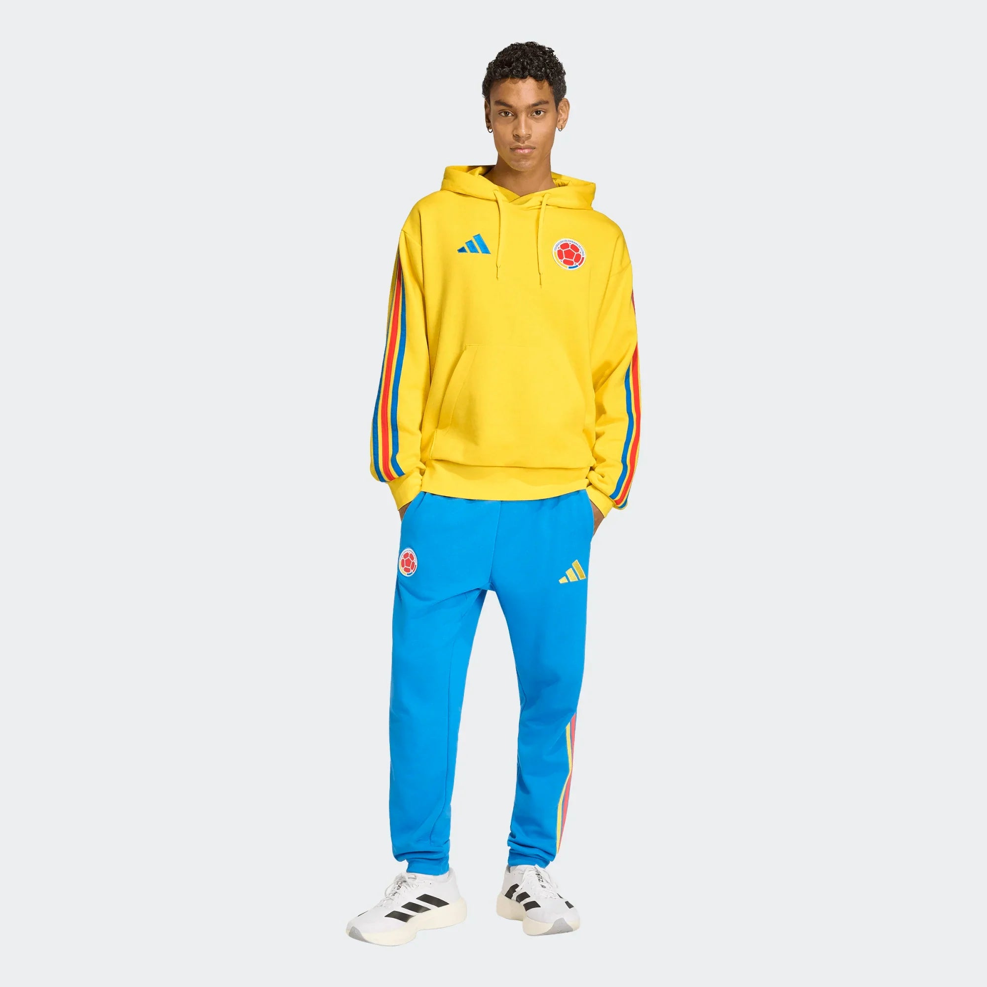 adidas Colombia DNA Soccer Fleece Hoodie Yellow