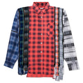 Flannel Shirt 7 Cuts Zipped Wide Shirt Assorted
