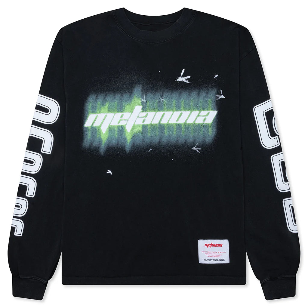Sentence Garden L S Tee Jet Black