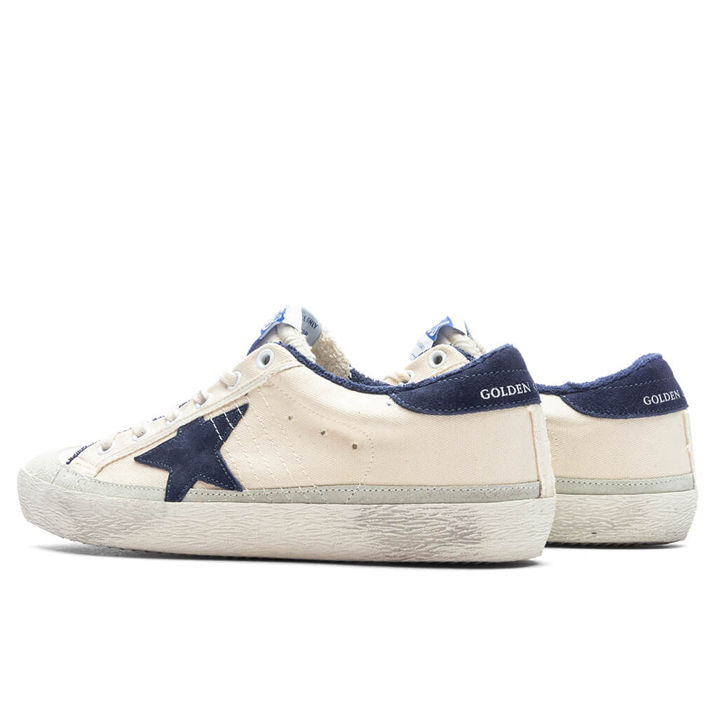 Womens Super Star Suede Star Cream Blue