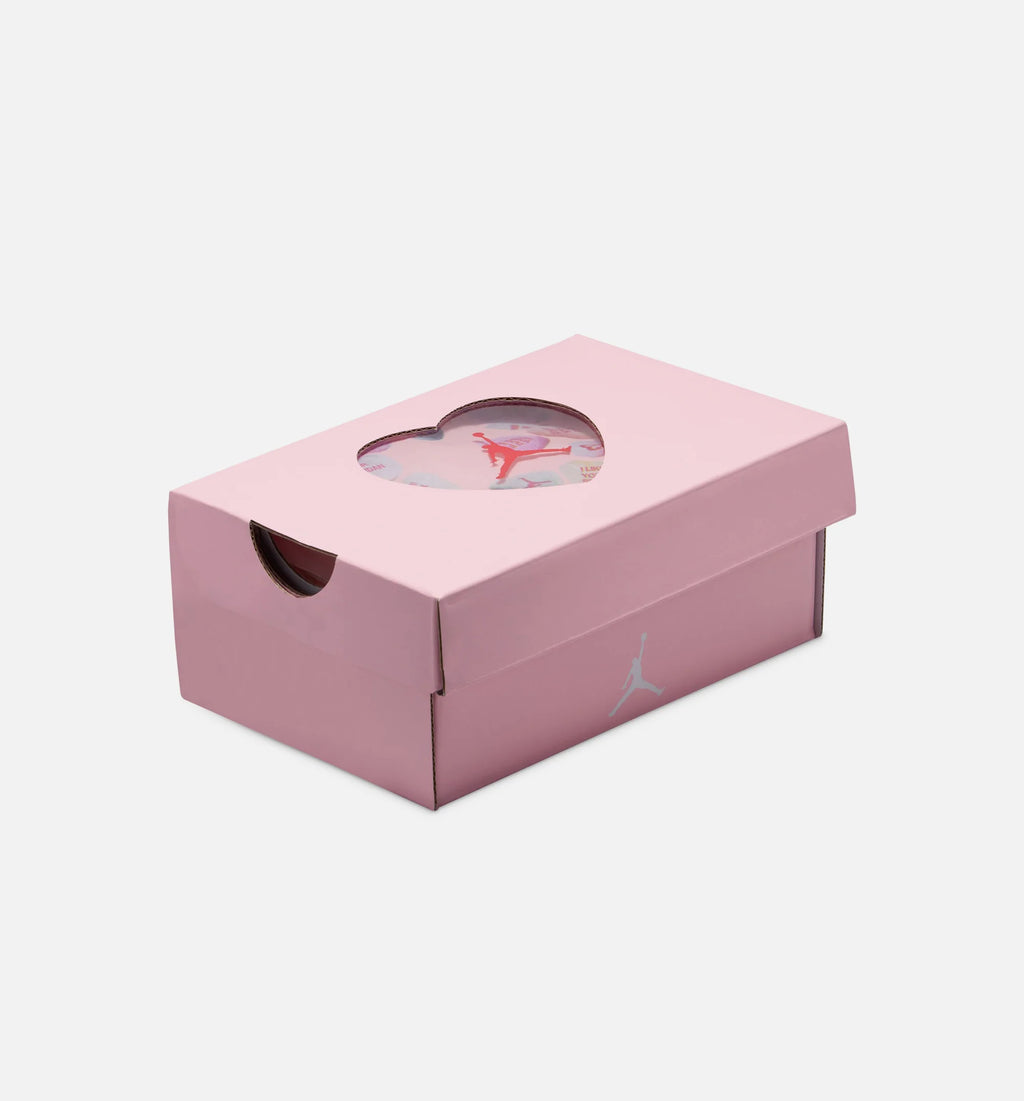 Air Jordan 4 Retro Medium Soft Pink Infant Toddler Lifestyle Shoe White Medium Soft Pink Half Blue Vapor