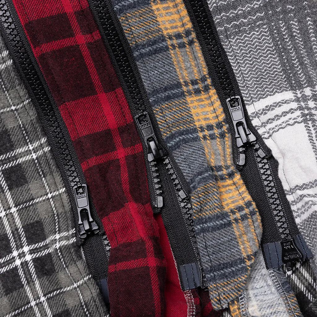 7 Cuts Zipped Wide Shirt Assorted
