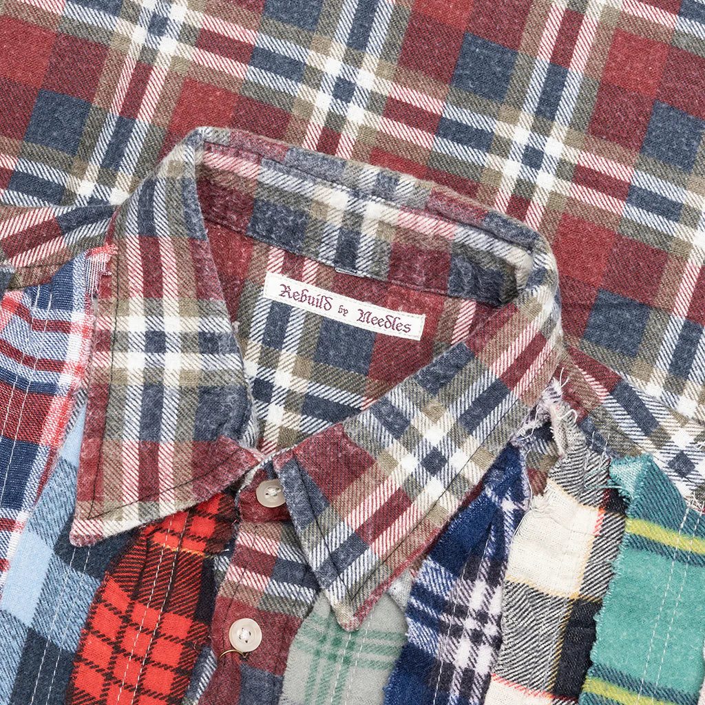 Ribbon Wide Flannel Shirt Assorted