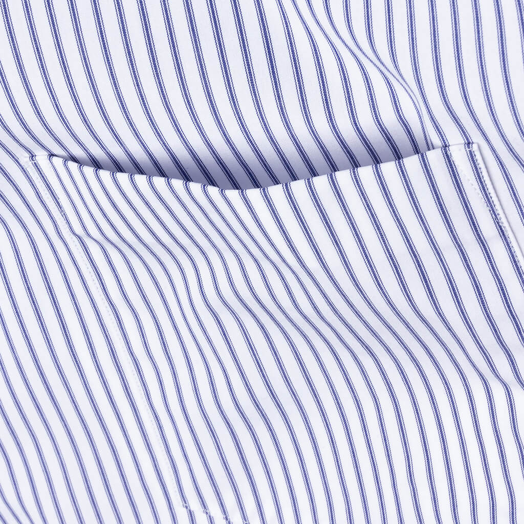 Short Sleeve Logo Shirt Blue White