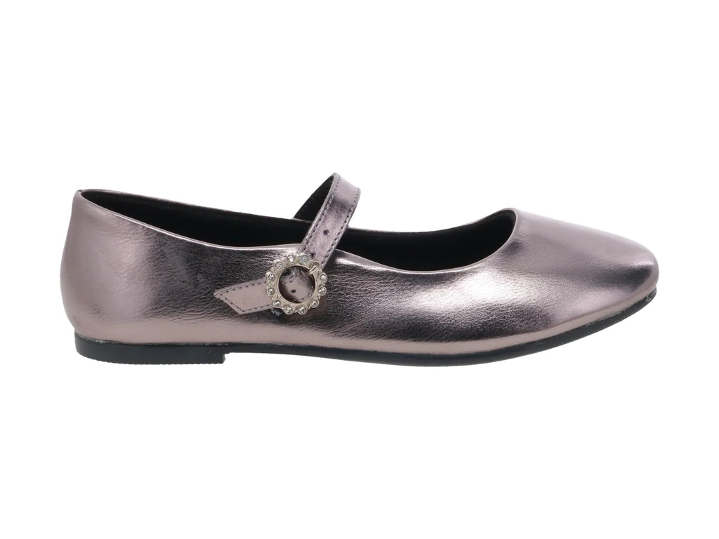 Zapatos Planos Tropicana Gris Metálico para Niña