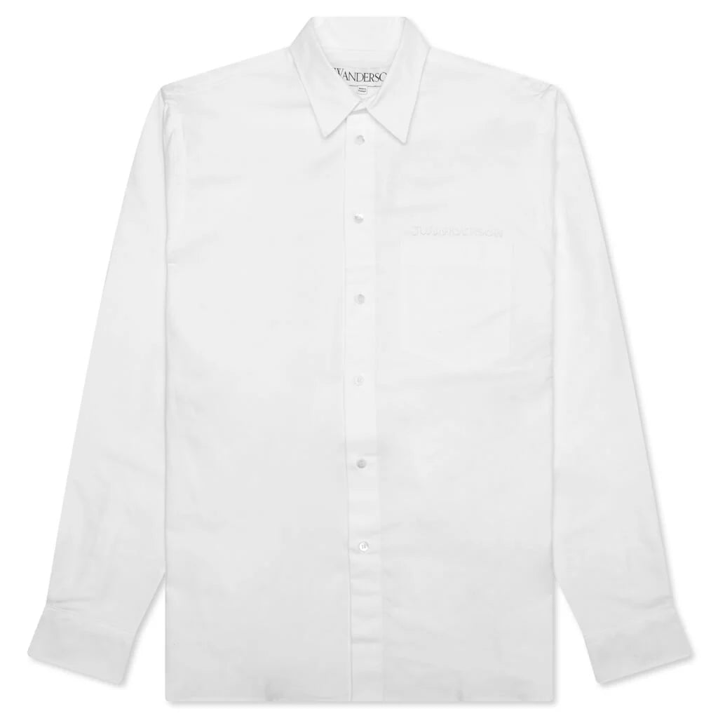 Classic Fit Logo Pocket Shirt White