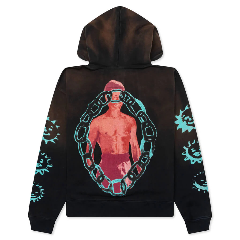 Xiao Long Oversized Hoodie Bleached Black