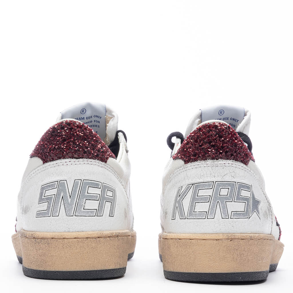Womens Ball Star White Bordeaux