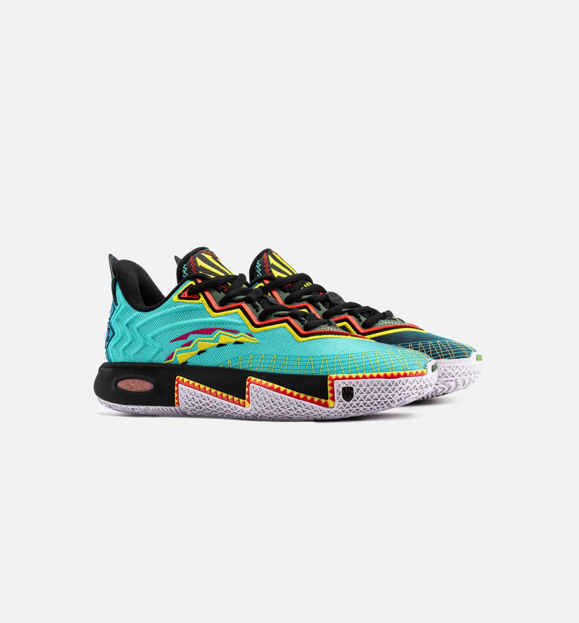 Kai 2 Retro 90S Mens Basketball Shoe Teal Black Orange