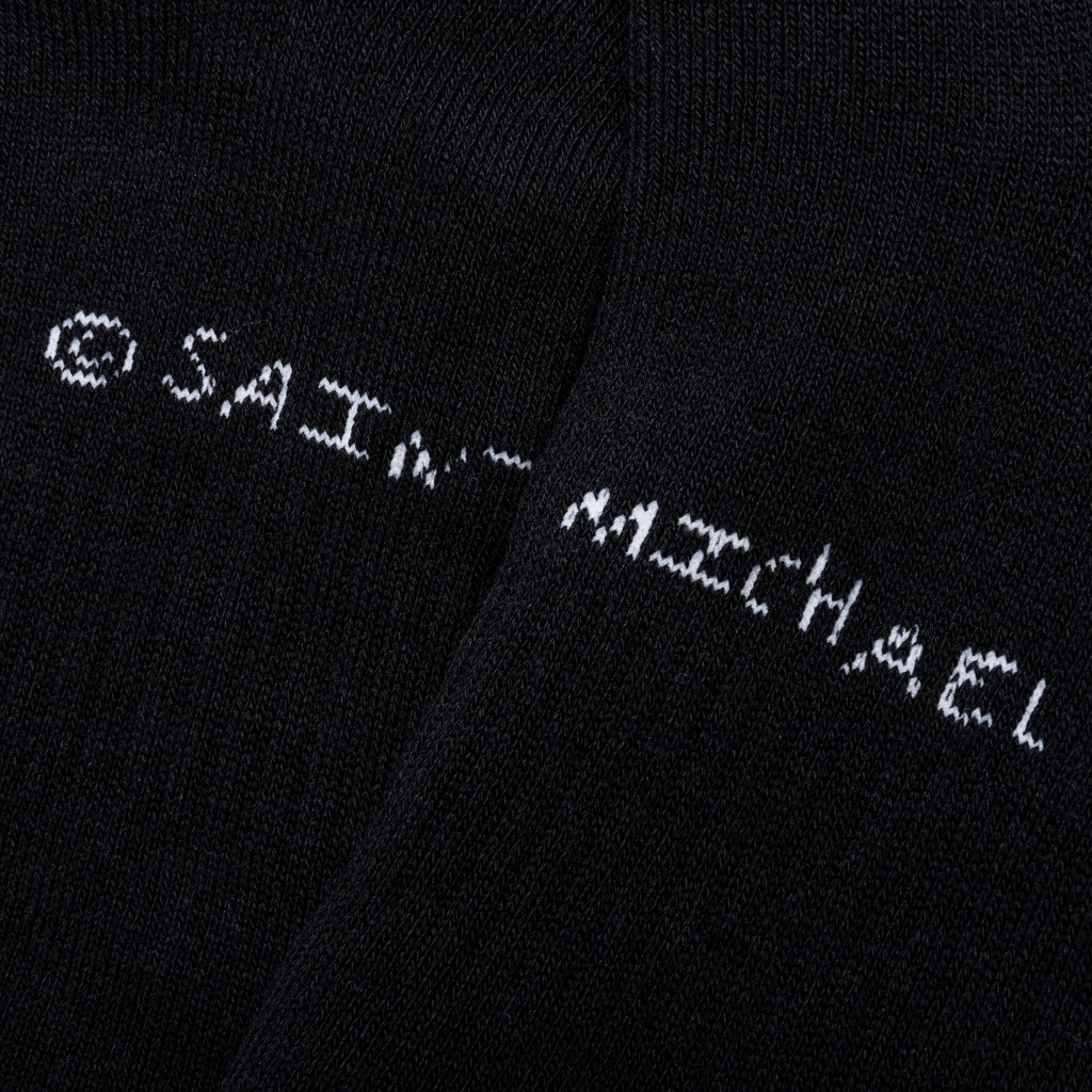 Saint Michael x Shermer Academy S Room Sock Black White