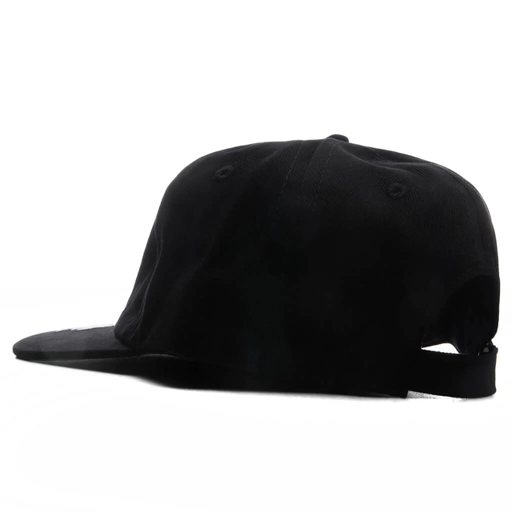 Grand Cru Crest Curved Brim Hat Black White