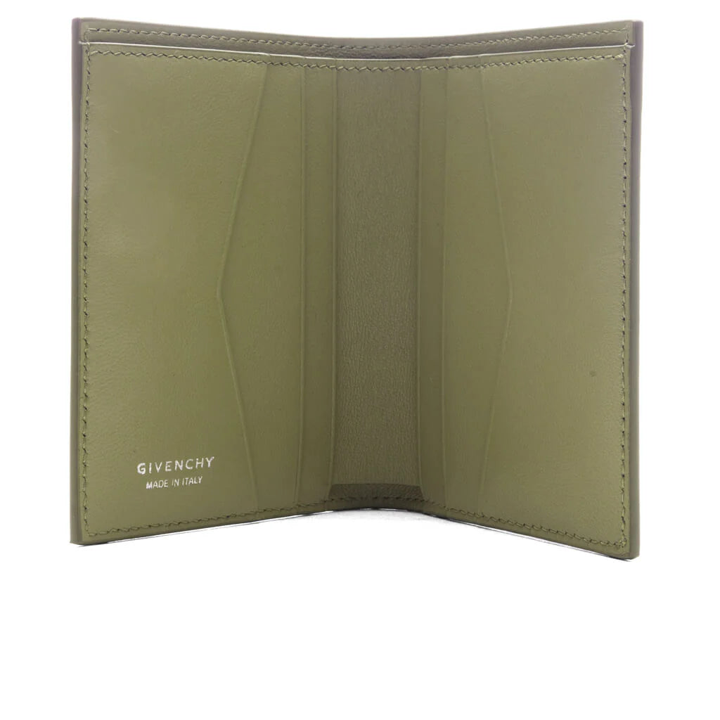 Card Holder in 4G Micro Leather Khaki