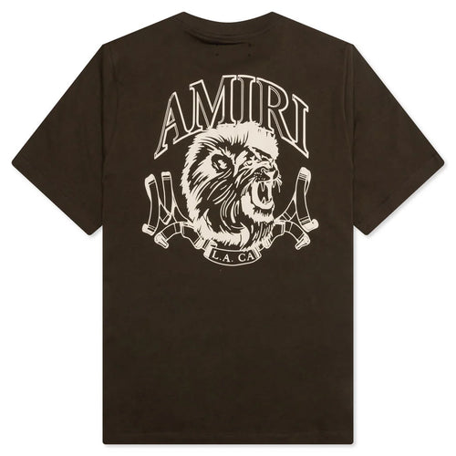 Lion Outline Tee Dark Brown