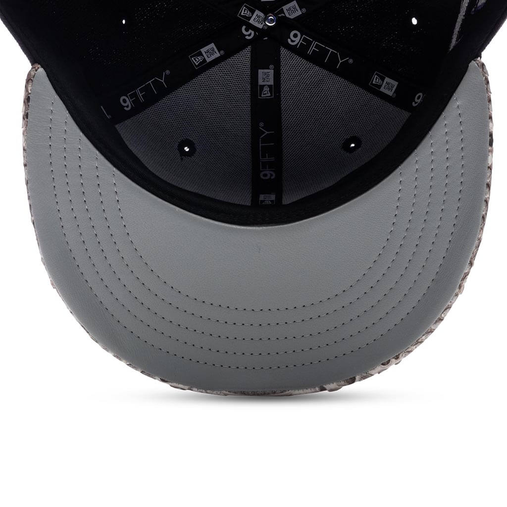 Just Don x Usher Super Bowl LVIII 9FIFTY Snapback Hat Black Natural Python