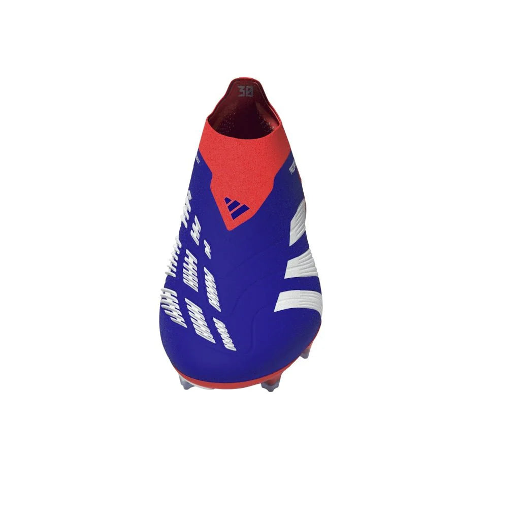 adidas Predator Elite Laceless FG Laceless Firm Ground Soccer Cleats Lucid Blue White Solar Red