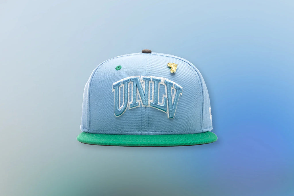 Feature x New Era Earth 59FIFTY UNLV Rebels Birdseye Blue Kelly Green