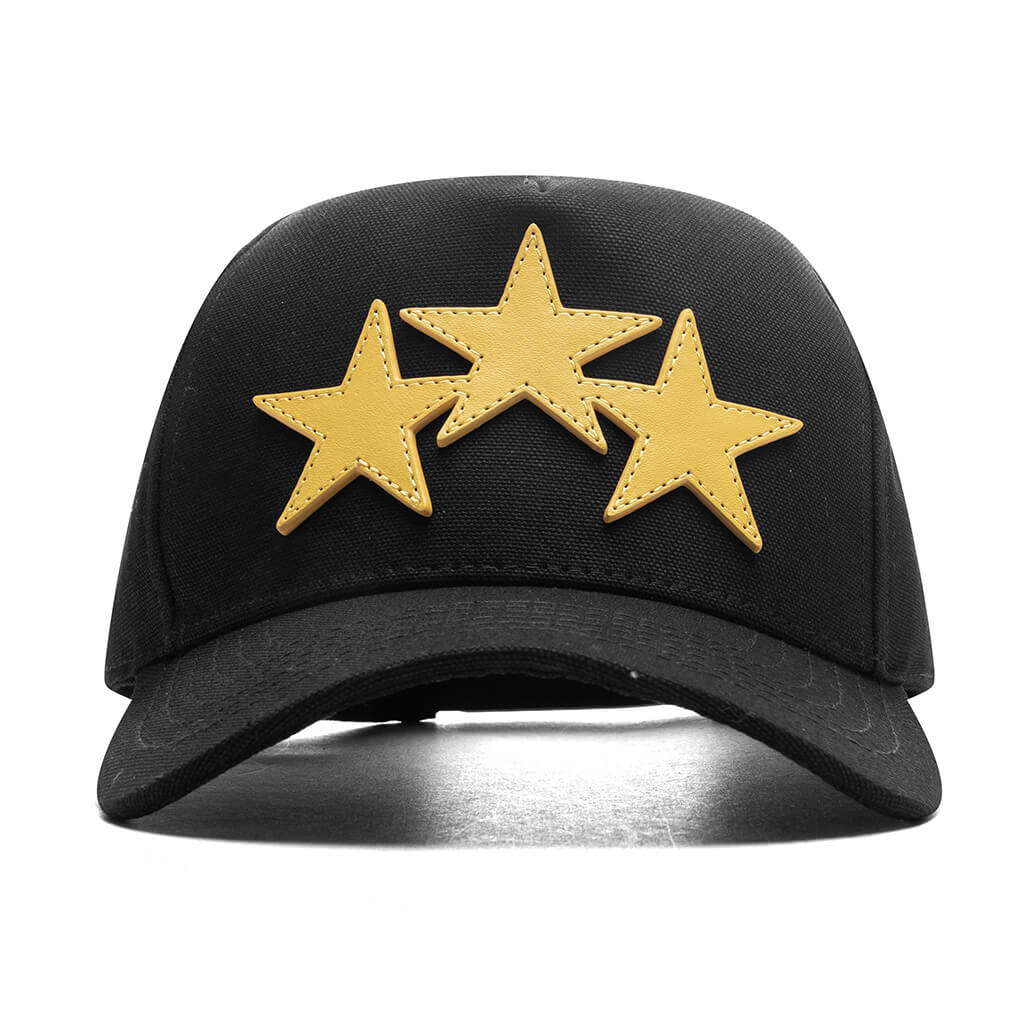 3 Star Canvas Hat Black Champagne