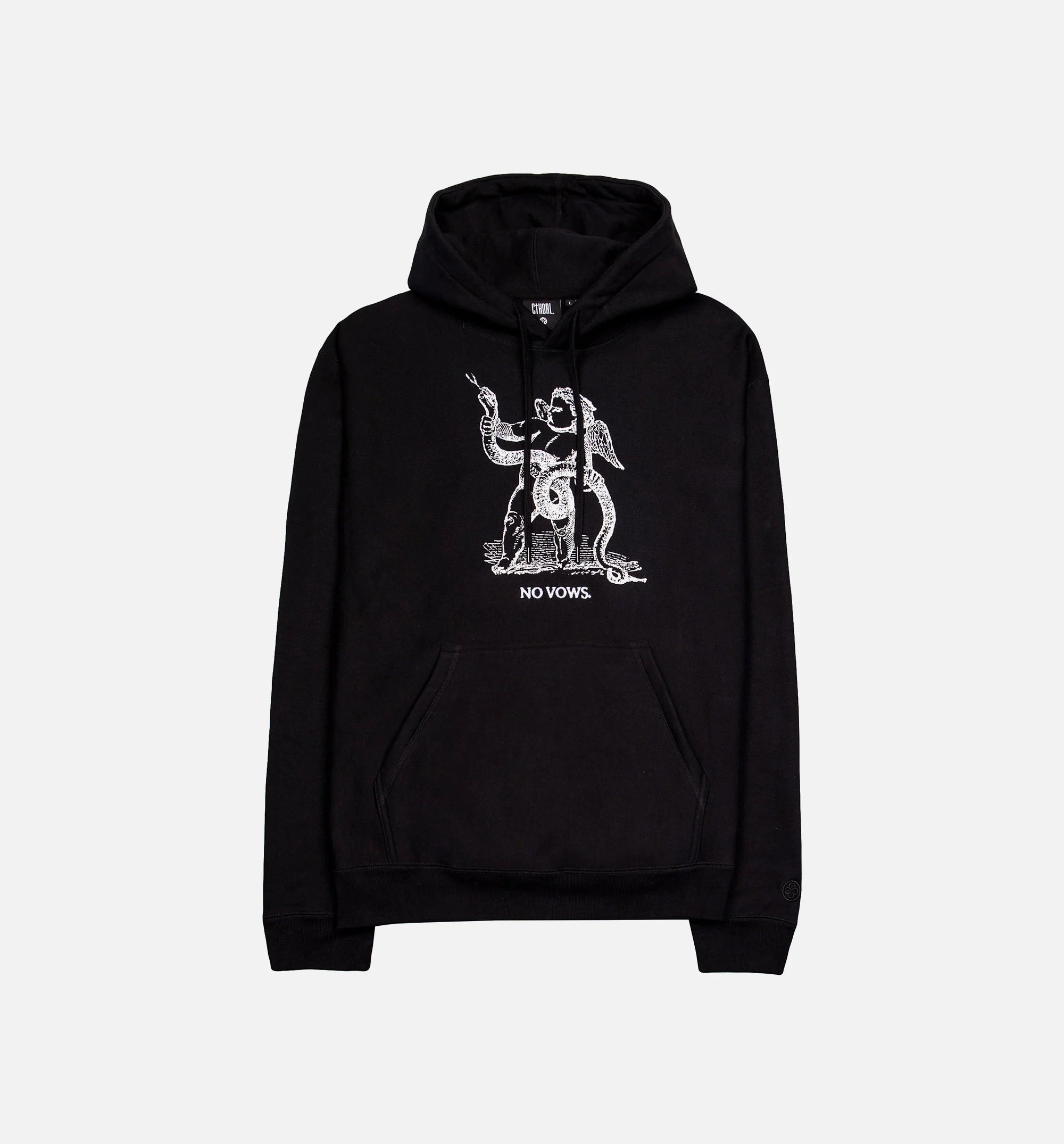 CTHDRL No Vows Core Fleece Hoody Black White