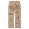 All Over Print Painters Canvas Pant Tan
